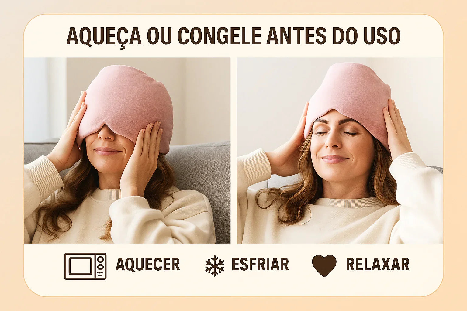 Touca Térmica para Enxaqueca e Dor de Cabeça