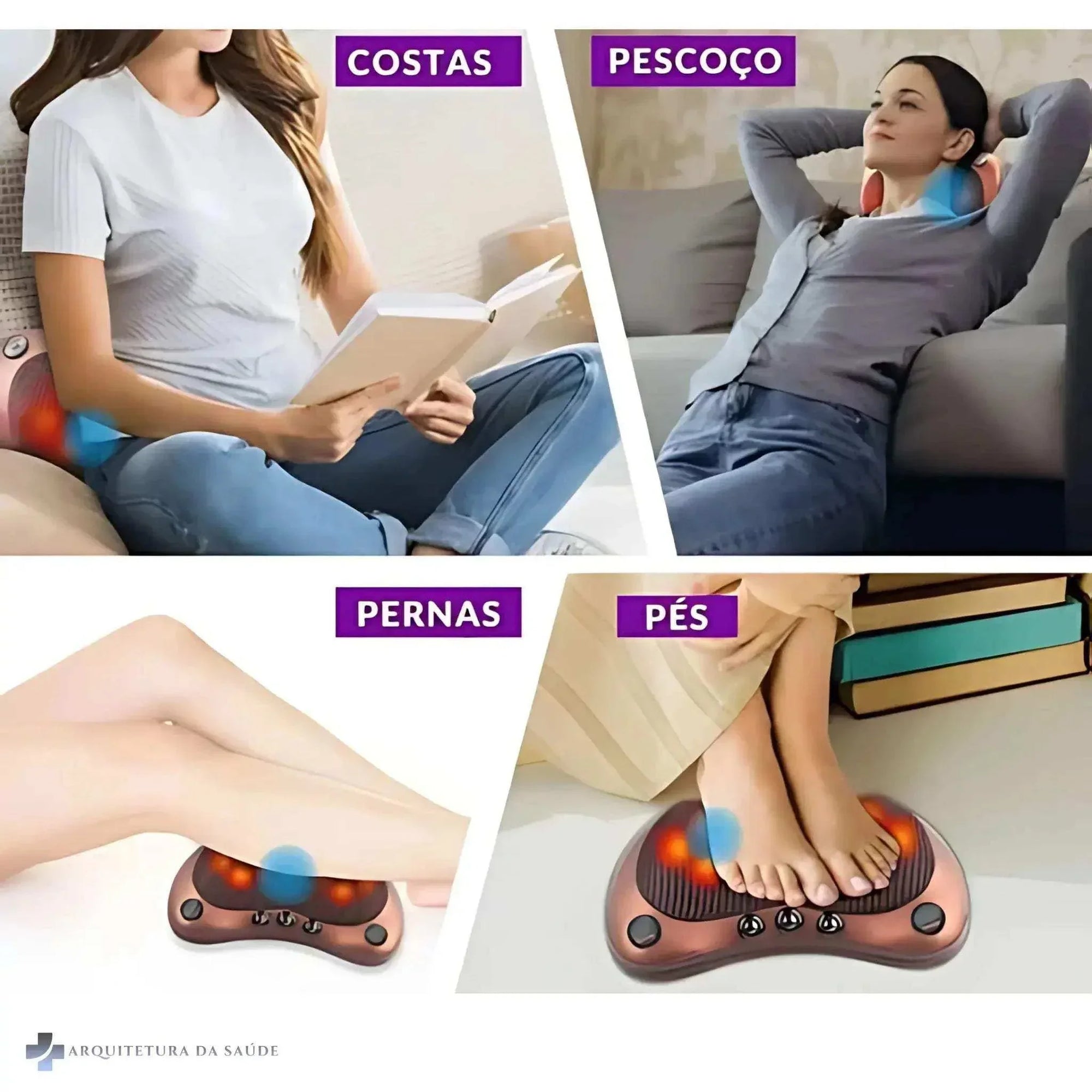 Almofada Massageadora Shiatsu Com Infravermelho