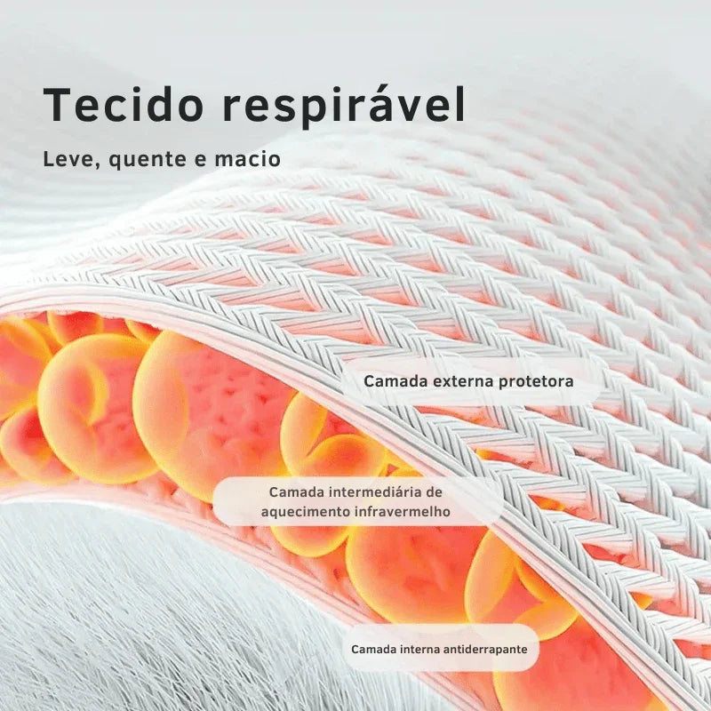 Cinta Massageadora de Tornozelo com Aquecimento Elétrico