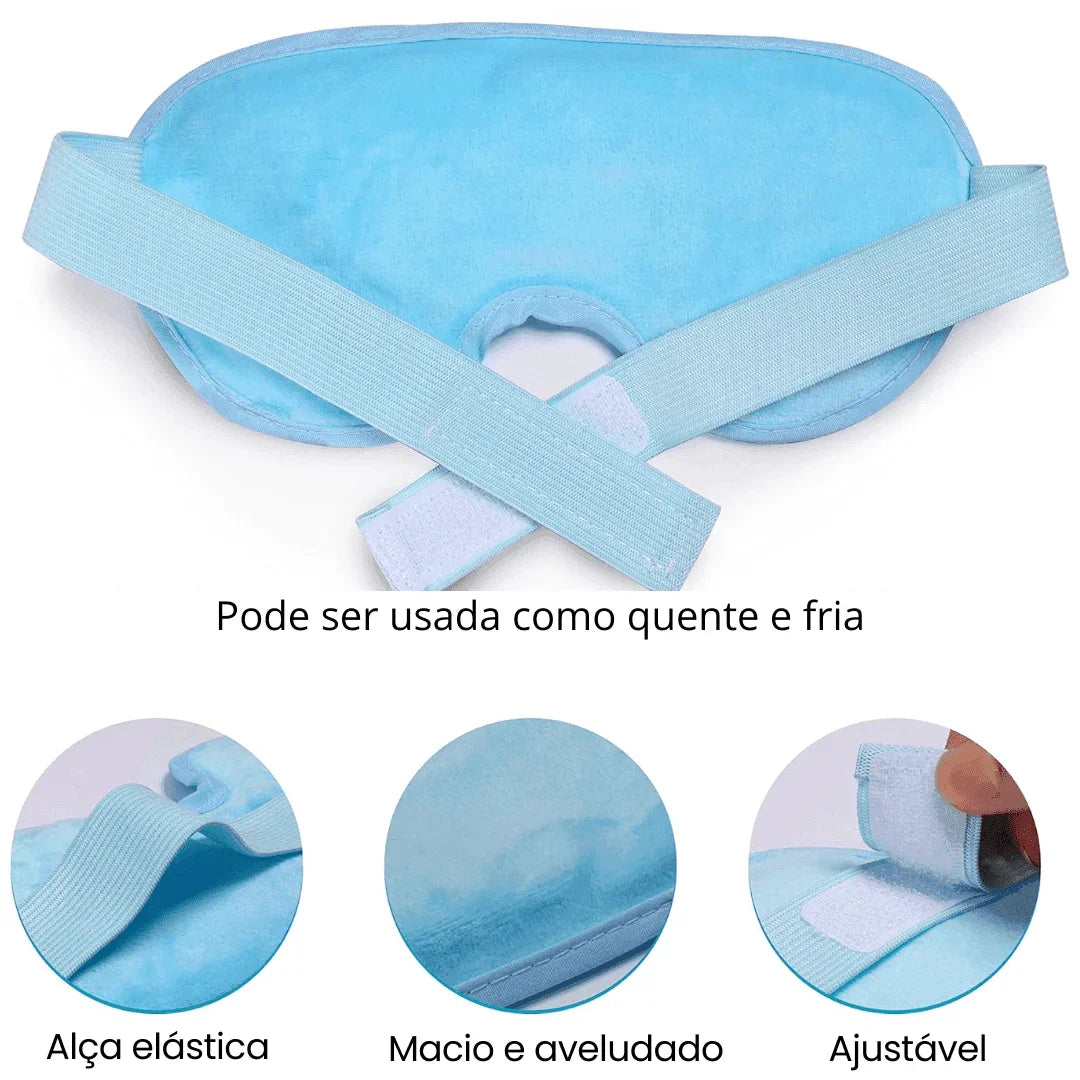 Máscara em Gel com Compressa Quente e Fria para Dores e Inchaços