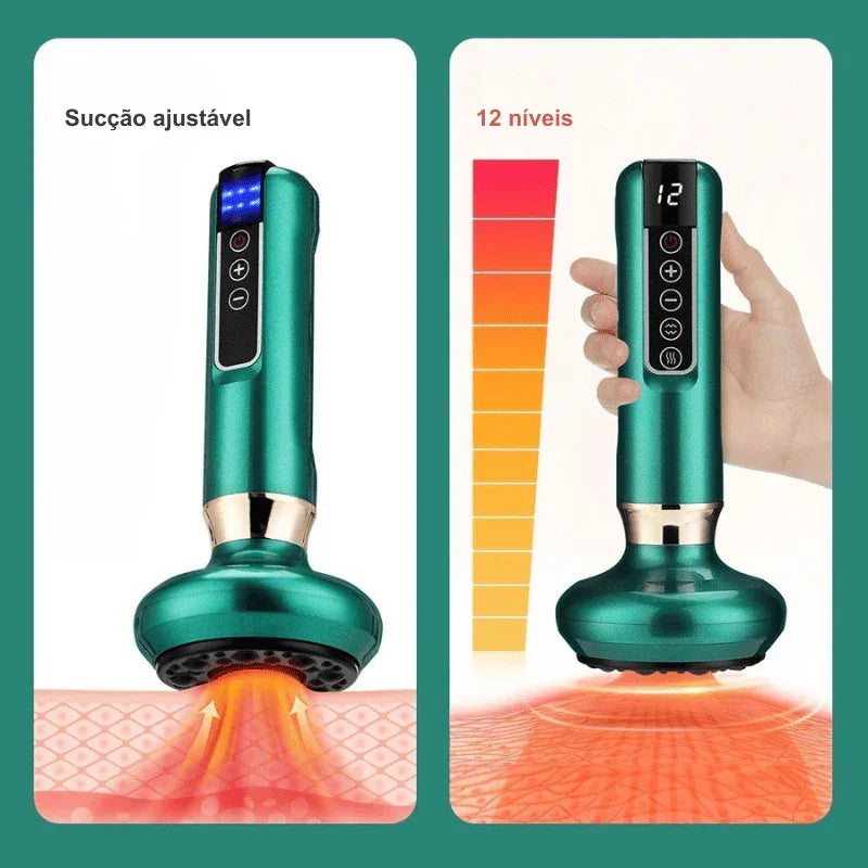 Massageador de Ventosa Elétrico com Infravermelho