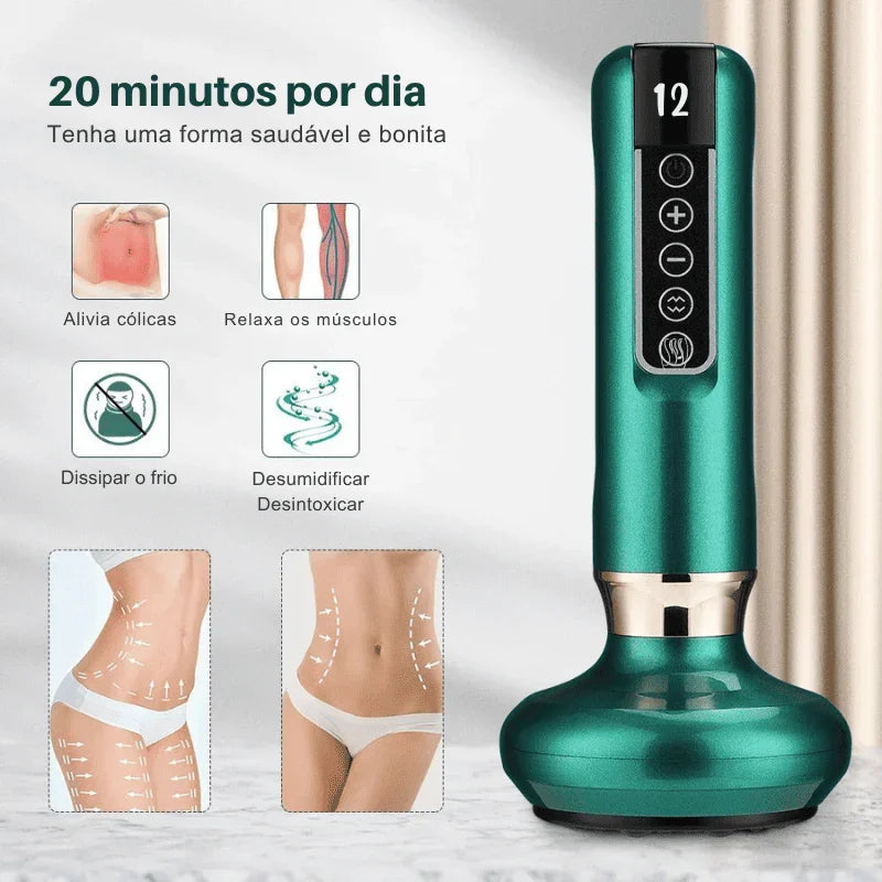 Massageador de Ventosa Elétrico com Infravermelho