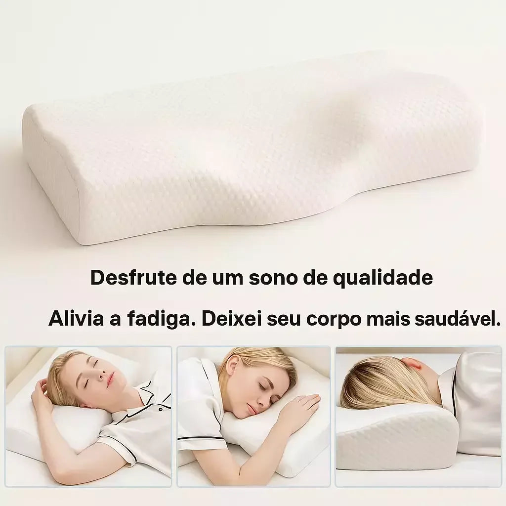 Travesseiro Ortopédico Cervical em Forma de Borboleta